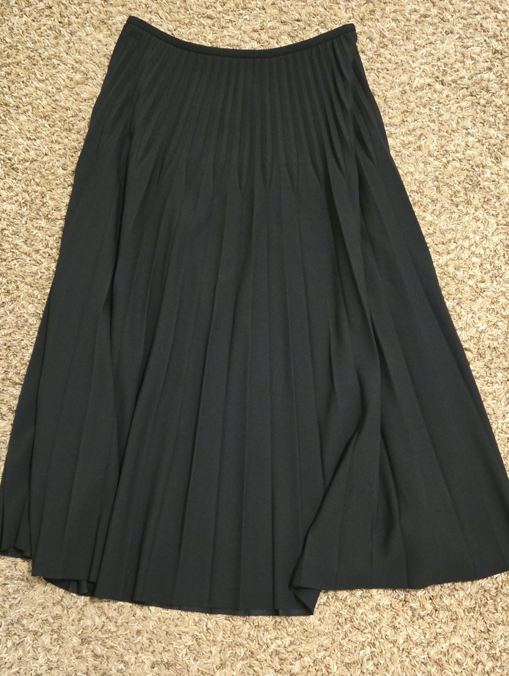 J. McLaughlin Black Pleated Midi Skirt